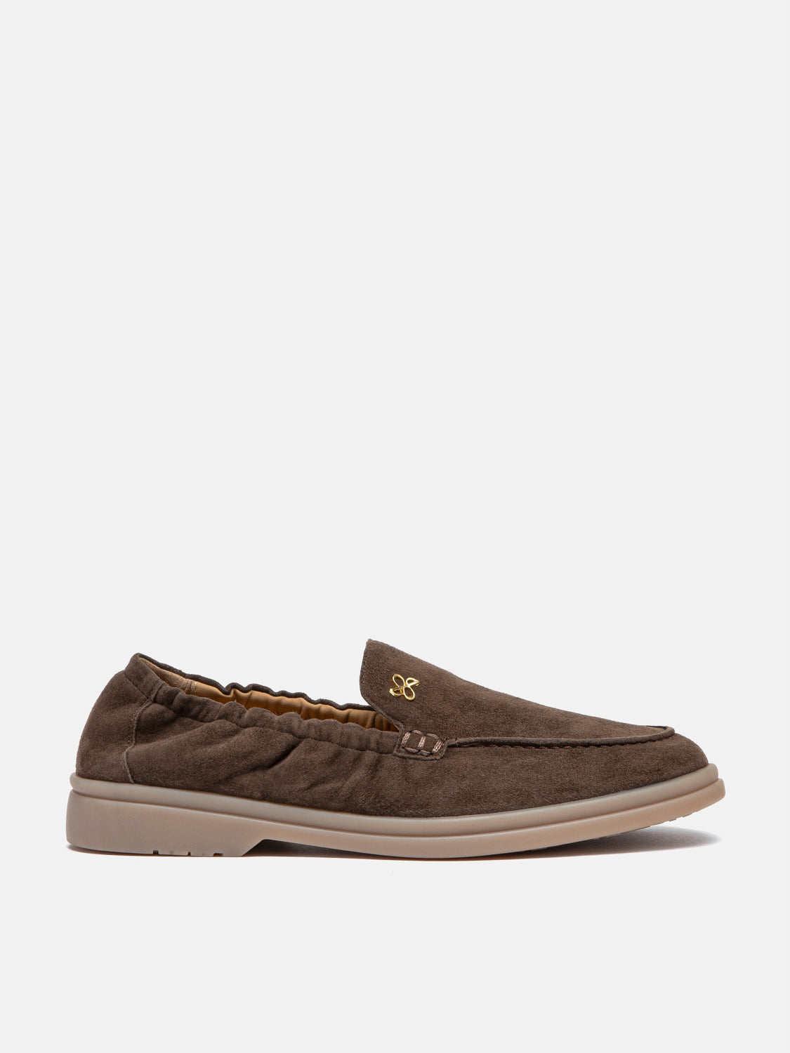 PAZZION, Mandy Suede Loafers, Darkbrown