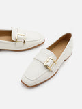 PAZZION, Marcel Classic Buckle Loafers, Beige