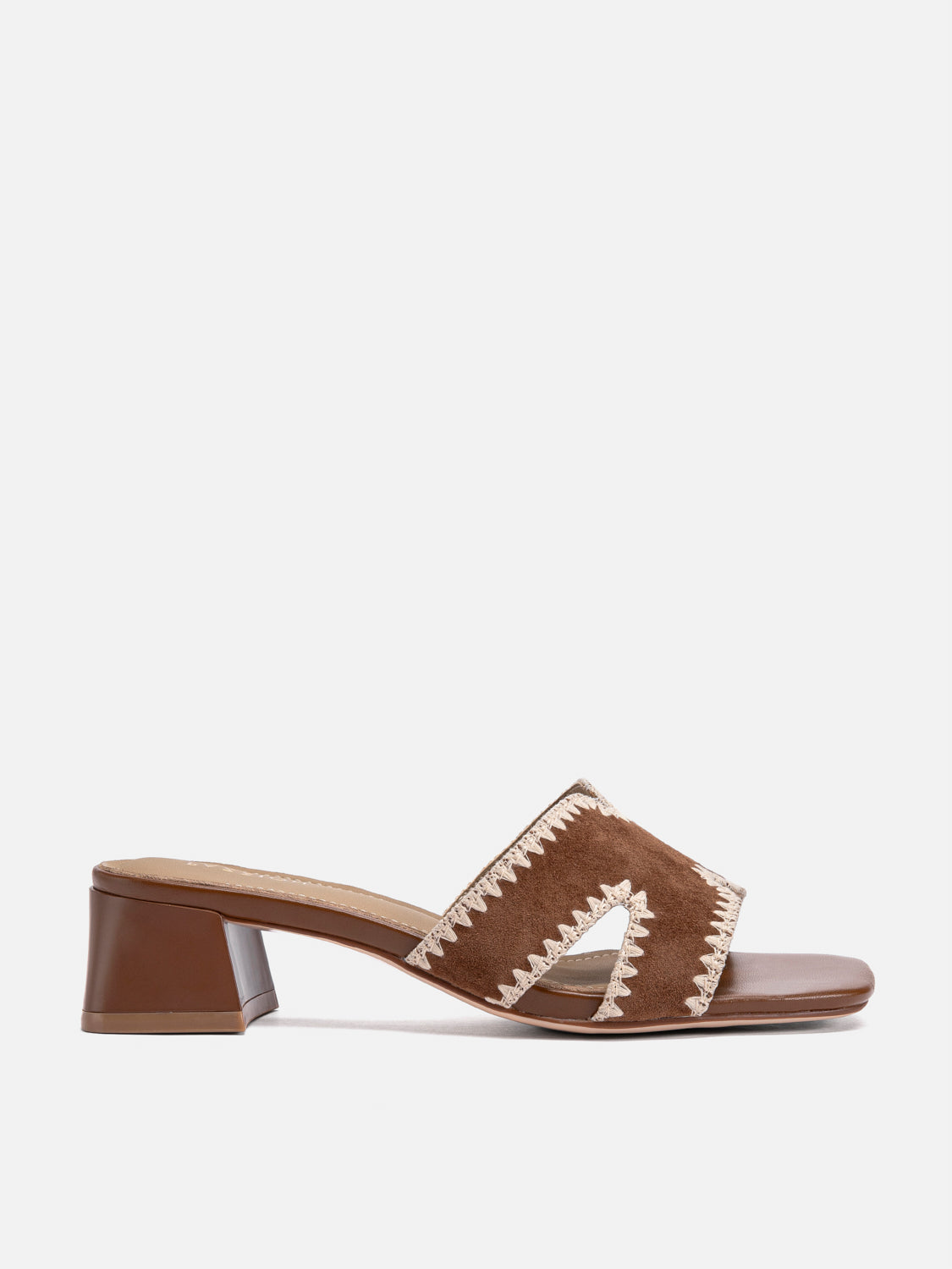 PAZZION, Marcella Suede Sandal Heels, Brown