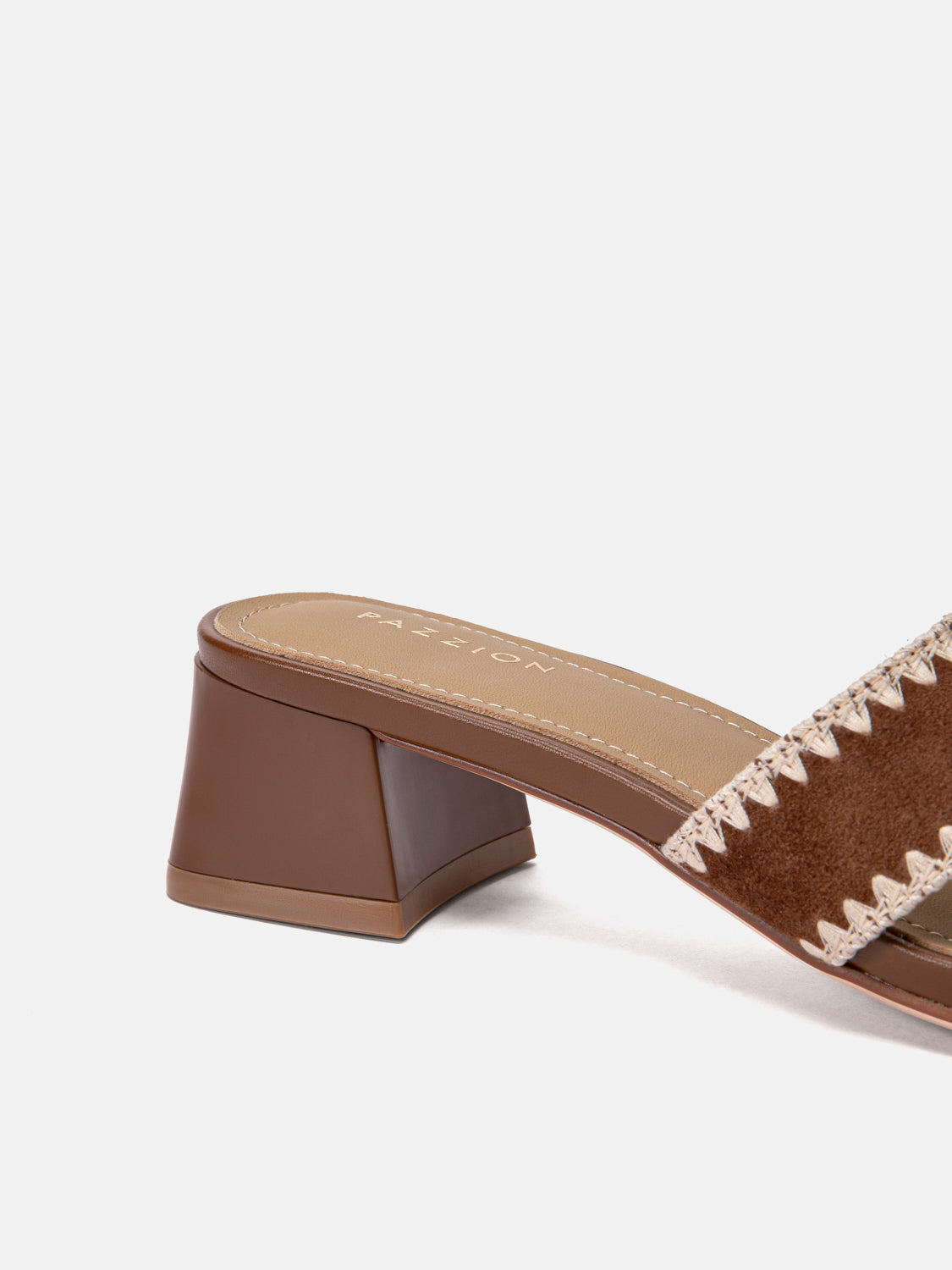 PAZZION, Marcella Suede Sandal Heels, Brown