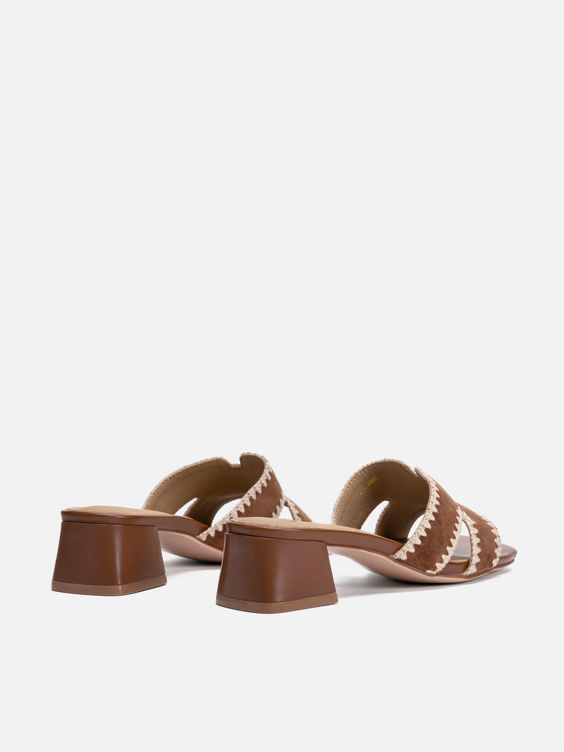PAZZION, Marcella Suede Sandal Heels, Brown