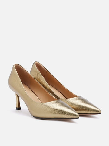 Marcie Metallic Pointed Toe Heels