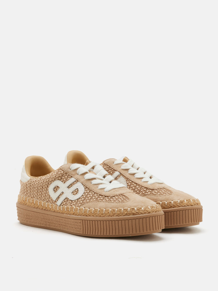 PAZZION, Maris Woven Jute Sneakers, Brown