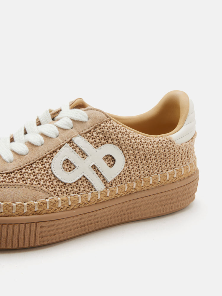 PAZZION, Maris Woven Jute Sneakers, Brown