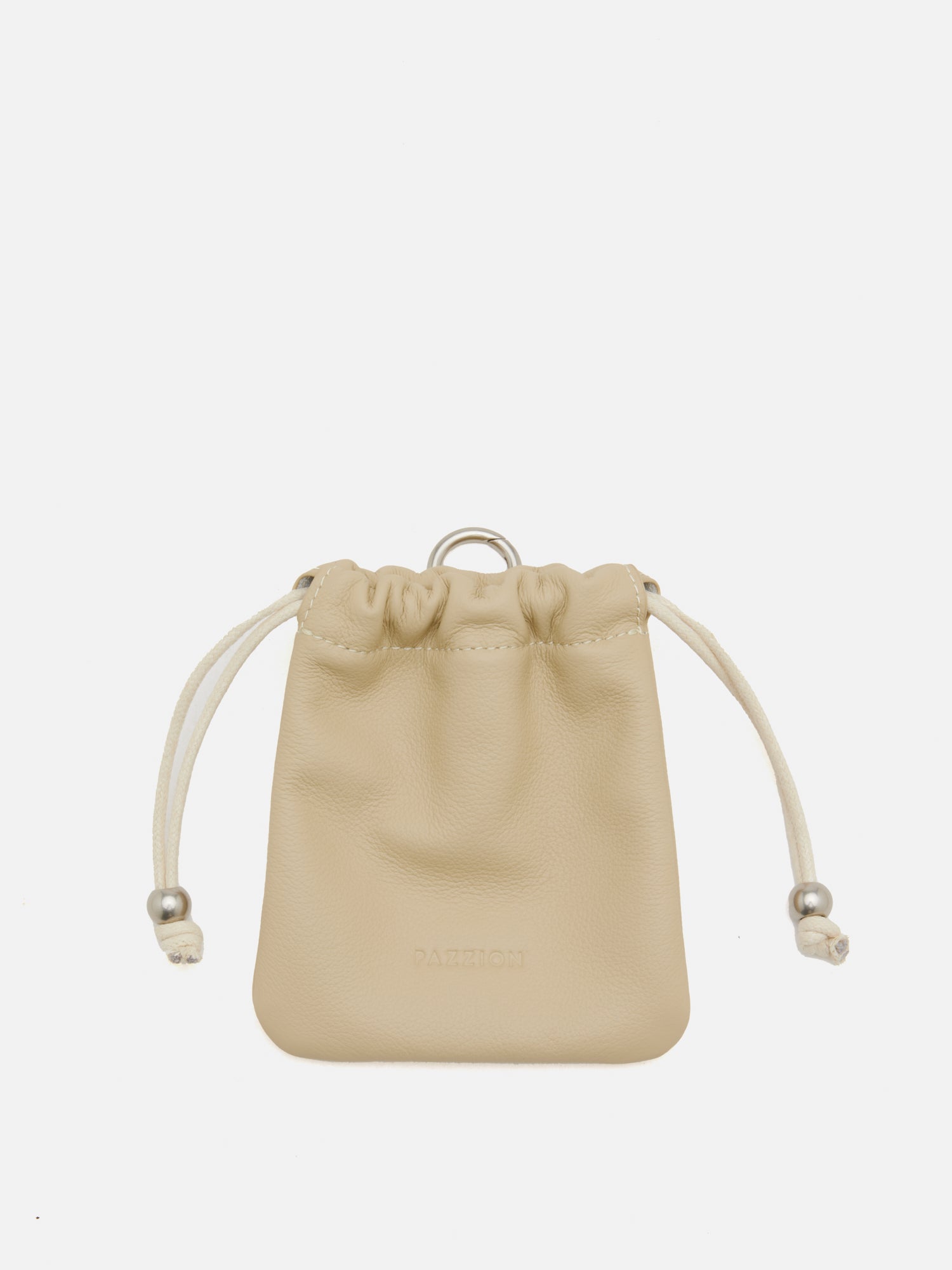 PAZZION, Marivyn Leather Tote, Beige