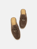 PAZZION, Mavis Suede Mules, Brown
