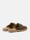 PAZZION, Mavis Suede Mules, Brown