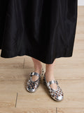 PAZZION, Mica Lattice Stitch Mary Janes, Silver