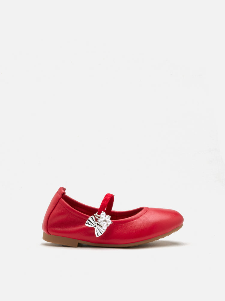 PAZZION, Mini Cheryl Charm Mary Janes, Red
