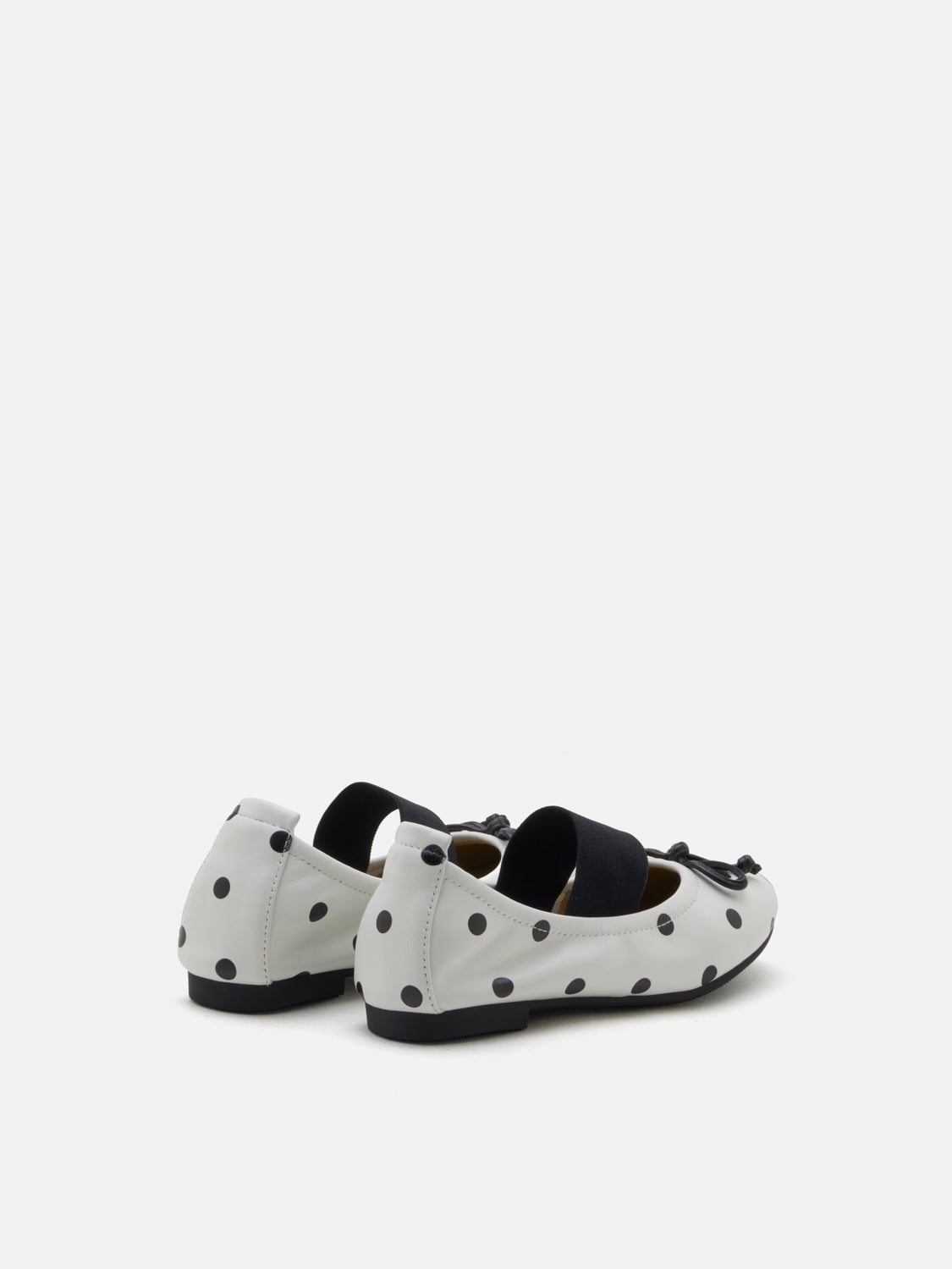 PAZZION, Mini Kalina Polka Dot Leather Mary Janes, White