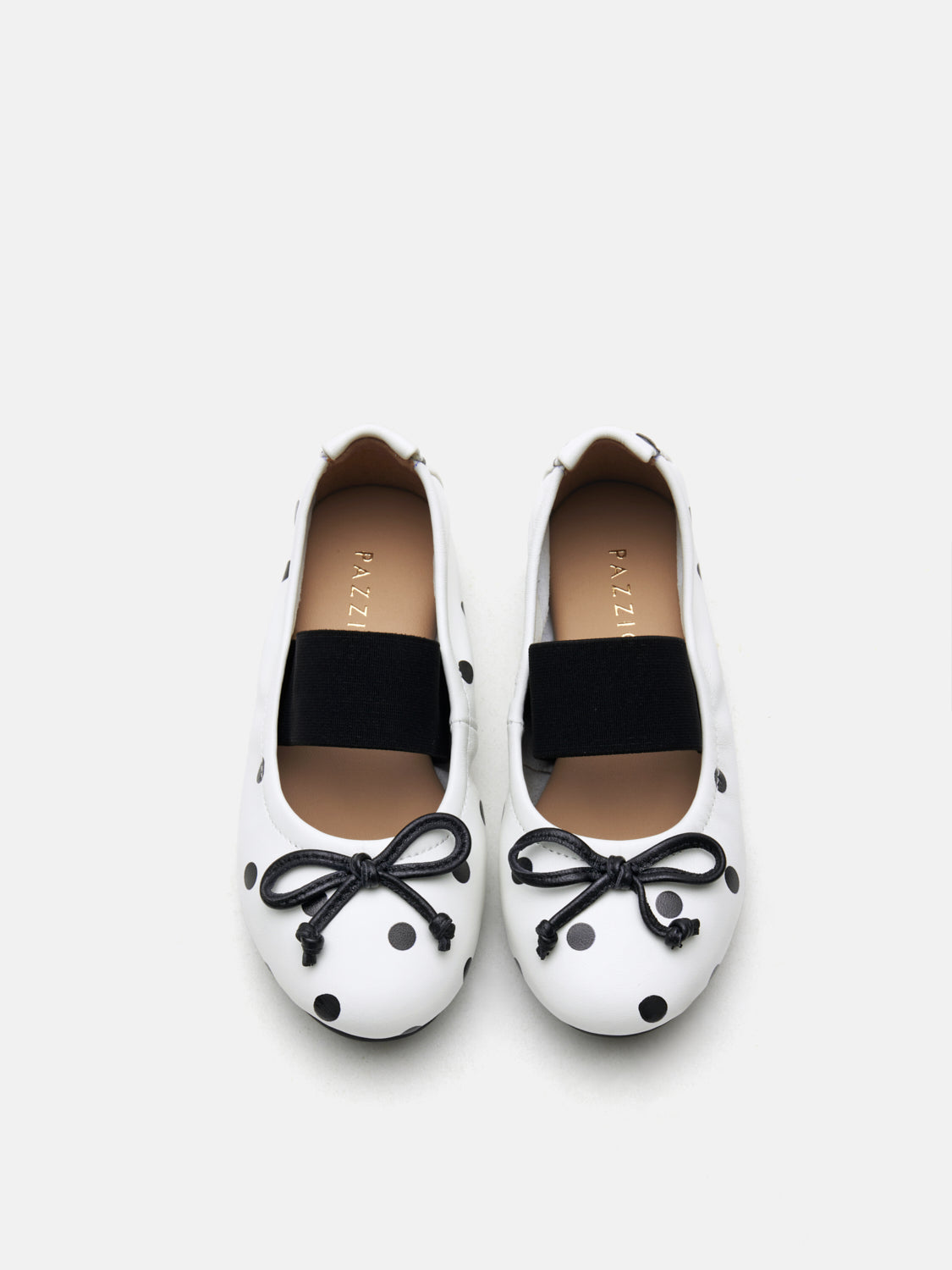 PAZZION, Mini Kalina Polka Dot Leather Mary Janes, White