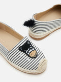 PAZZION, Mini Larisse Horse Motif Espadrilles, Black