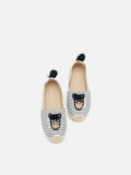 PAZZION, Mini Larisse Horse Motif Espadrilles, Black