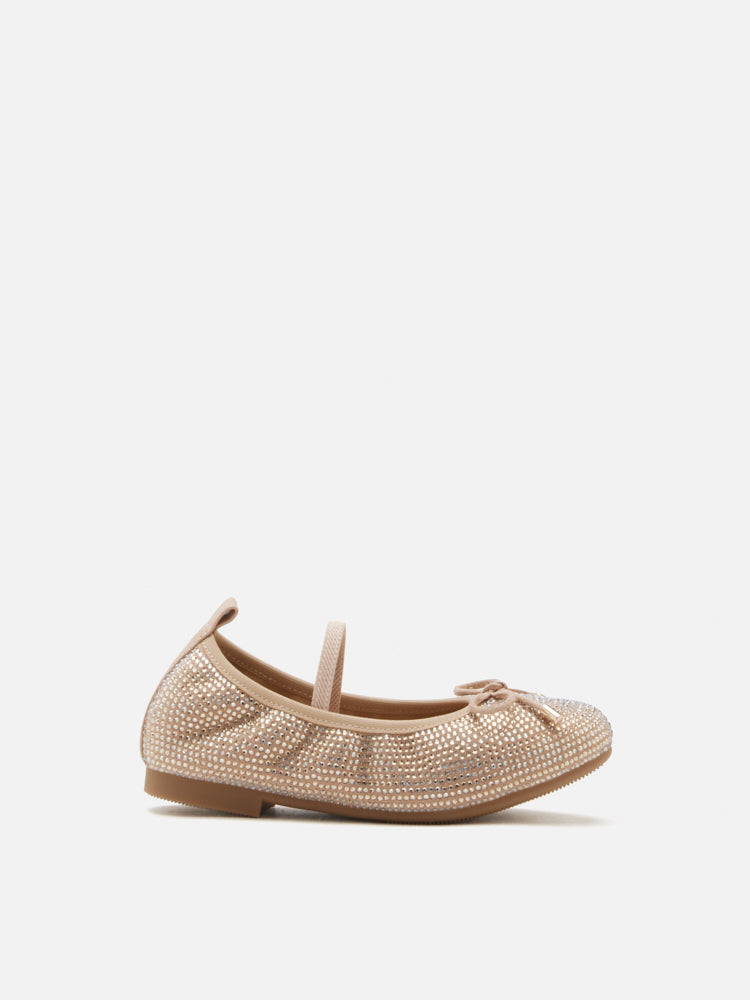 PAZZION, Mini Marcelina Crystal Embellished Mary Janes, Almond