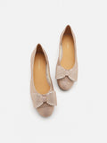 PAZZION, Mirabella Crystal Embellished Ballerinas, Champagne