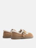 PAZZION, Monique Fur-Trim Buckled Loafers, Camel