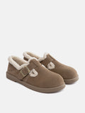 Monique Fur-Trim Buckled Loafers
