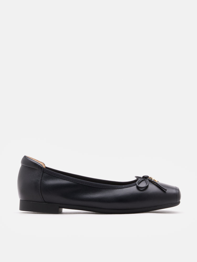 PAZZION, Moxie Square-Toe Ballet Flats, Black