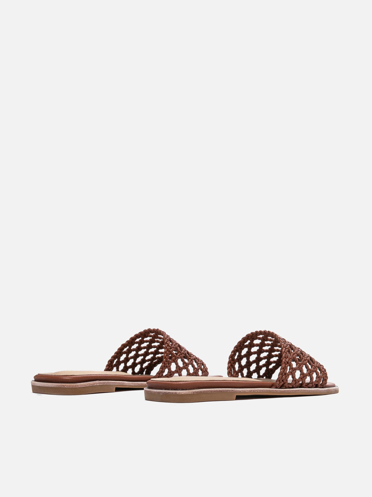PAZZION, Neralyn.O Woven Slides, Brown