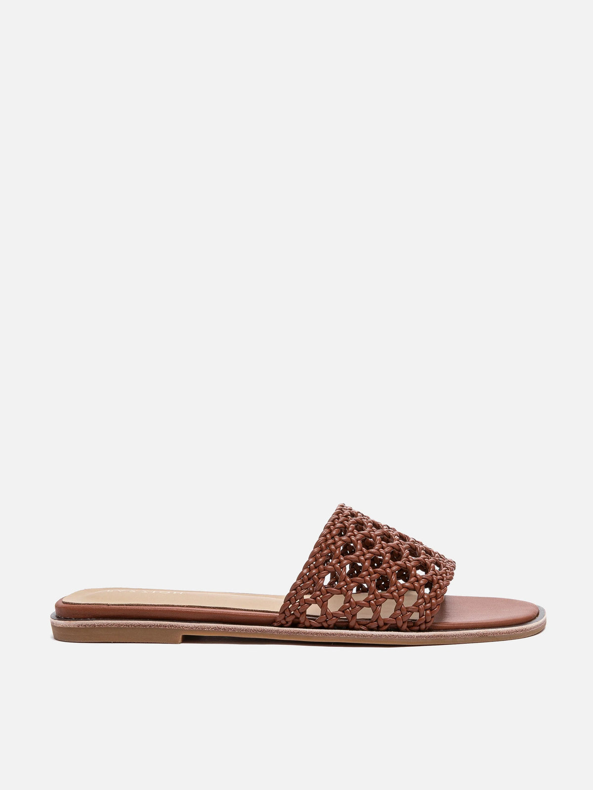 PAZZION, Neralyn.O Woven Slides, Brown