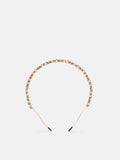 PAZZION, Nicola Diamante Hair Band With Pearls, Gold