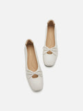 PAZZION, Nina Bow Ballerinas, Beige