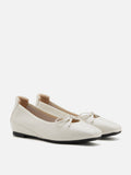 PAZZION, Nina Bow Ballerinas, Beige
