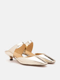 PAZZION, Nina Strapped Mules, Gold
