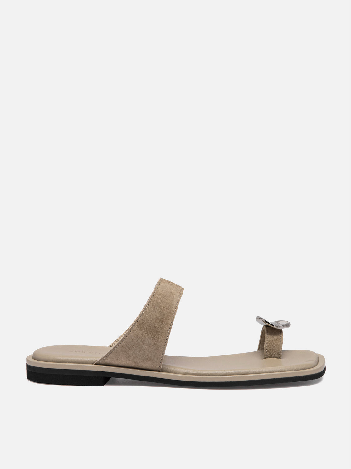 PAZZION, Noelle Suede Slides, Almond