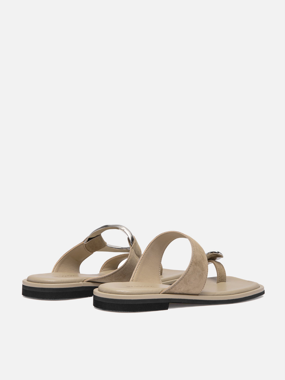 PAZZION, Noelle Suede Slides, Almond