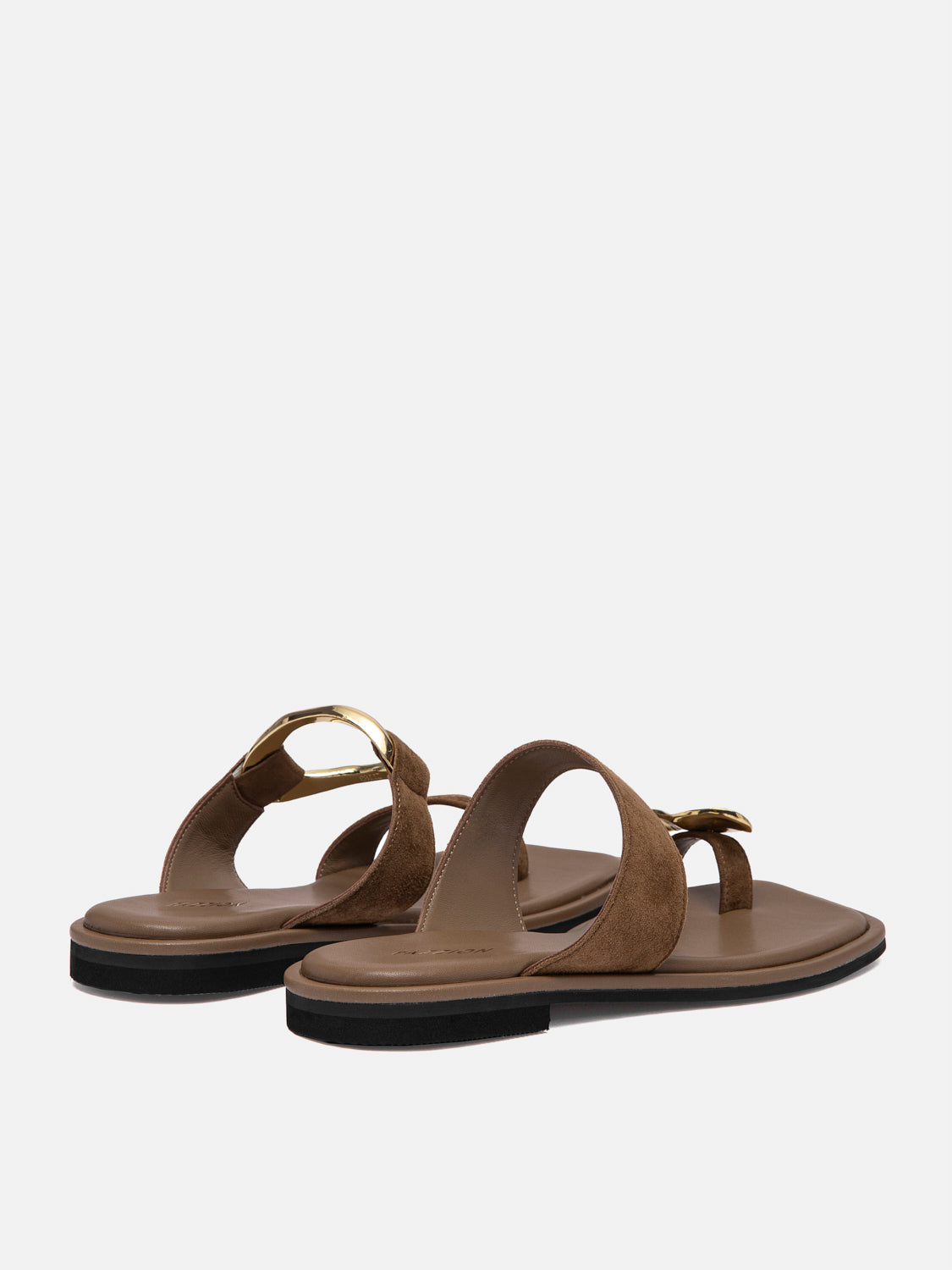 PAZZION, Noelle Suede Slides, Brown