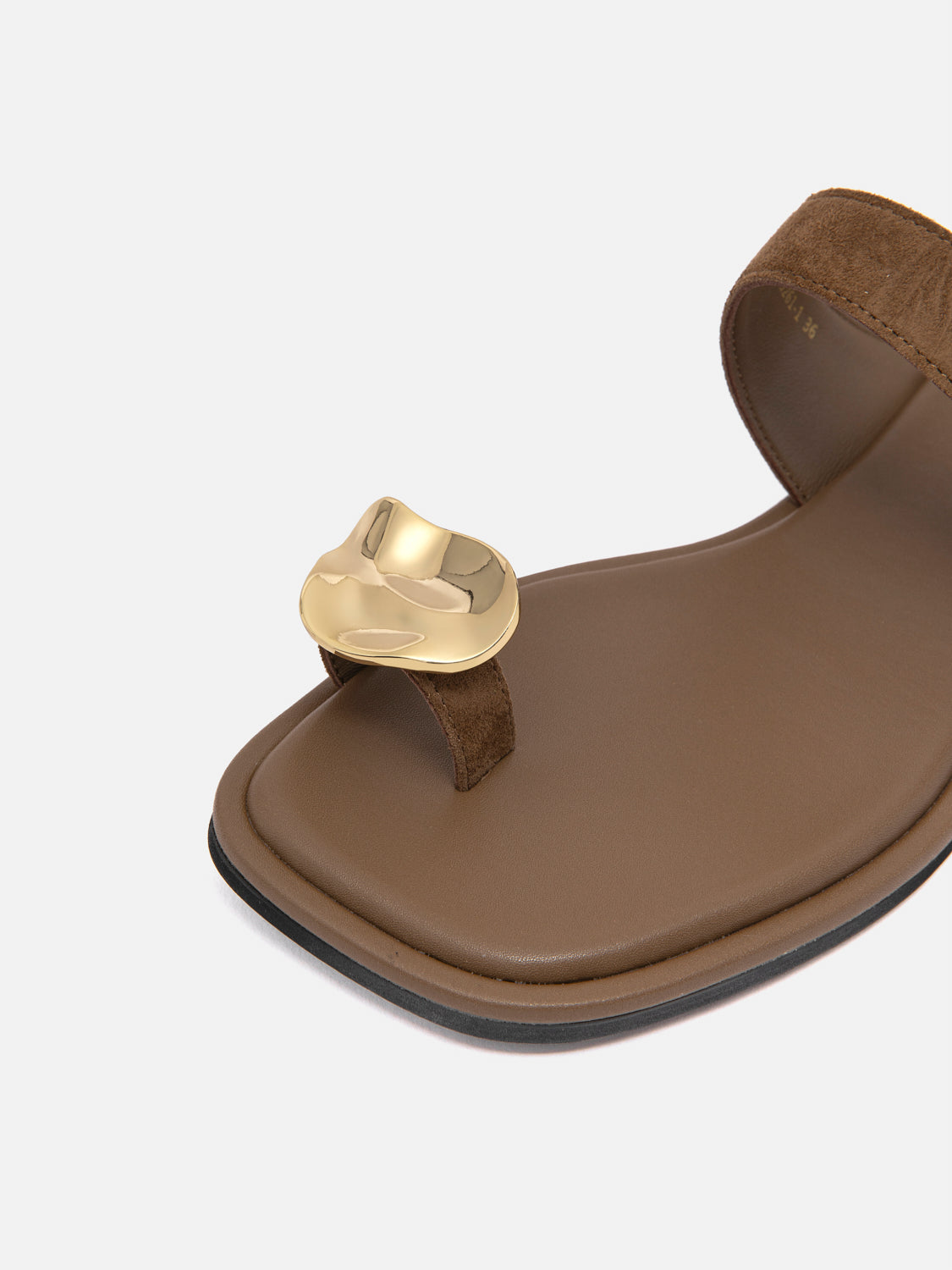 PAZZION, Noelle Suede Slides, Brown