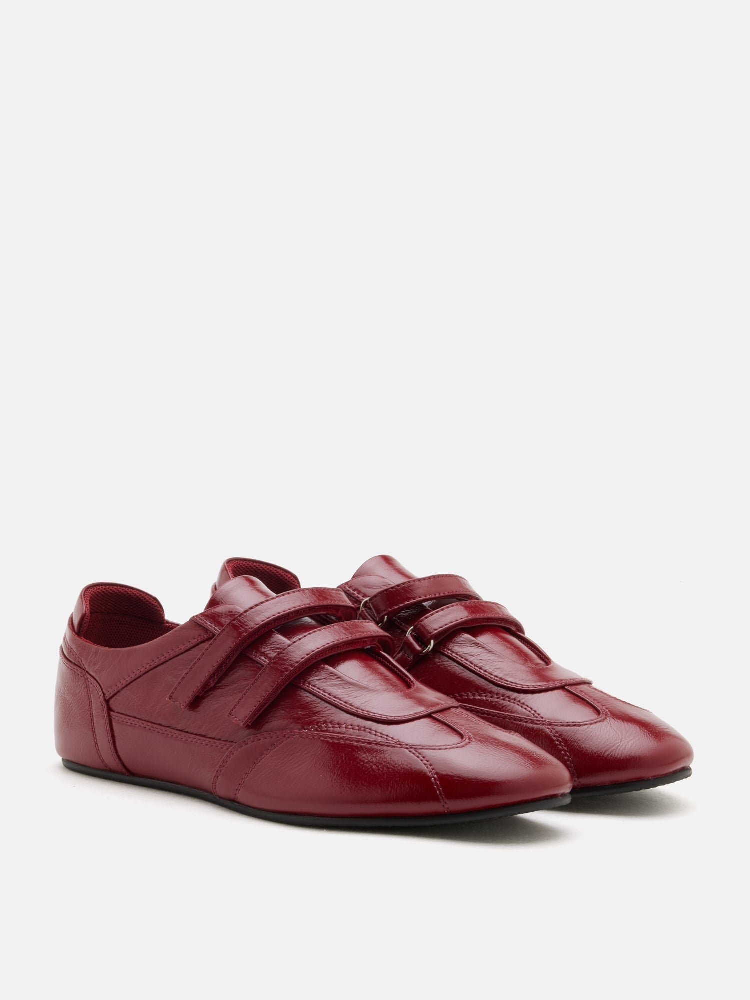 PAZZION, Noralyn Double Velcro Strap Sneakers, Red