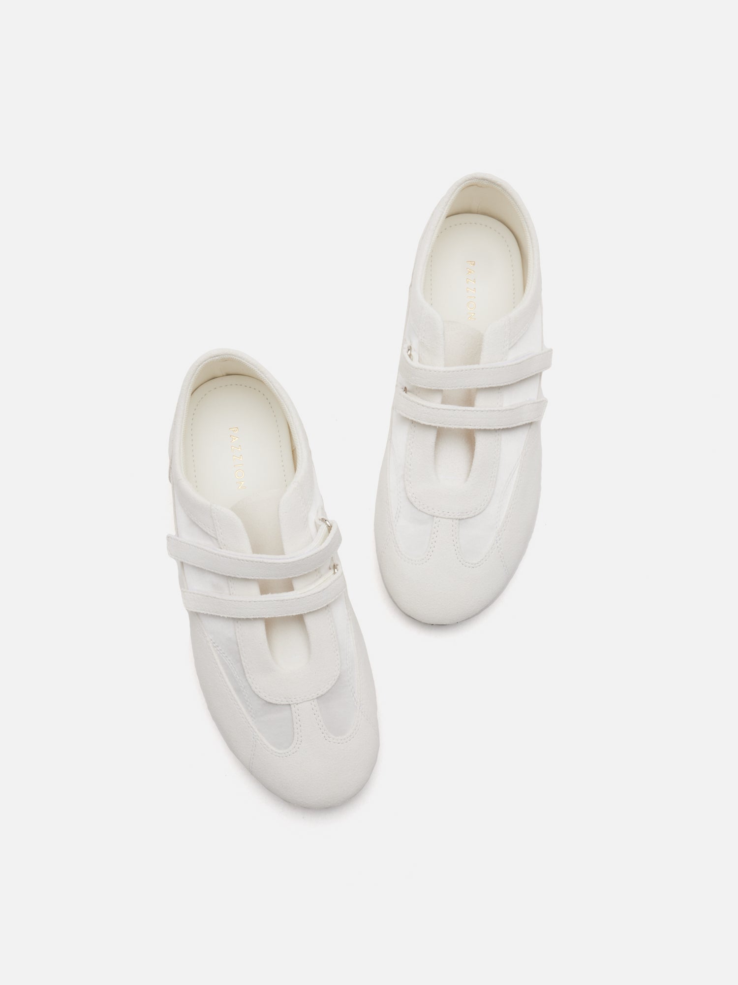 PAZZION, Noralyn Double Velcro Strap Sneakers, White