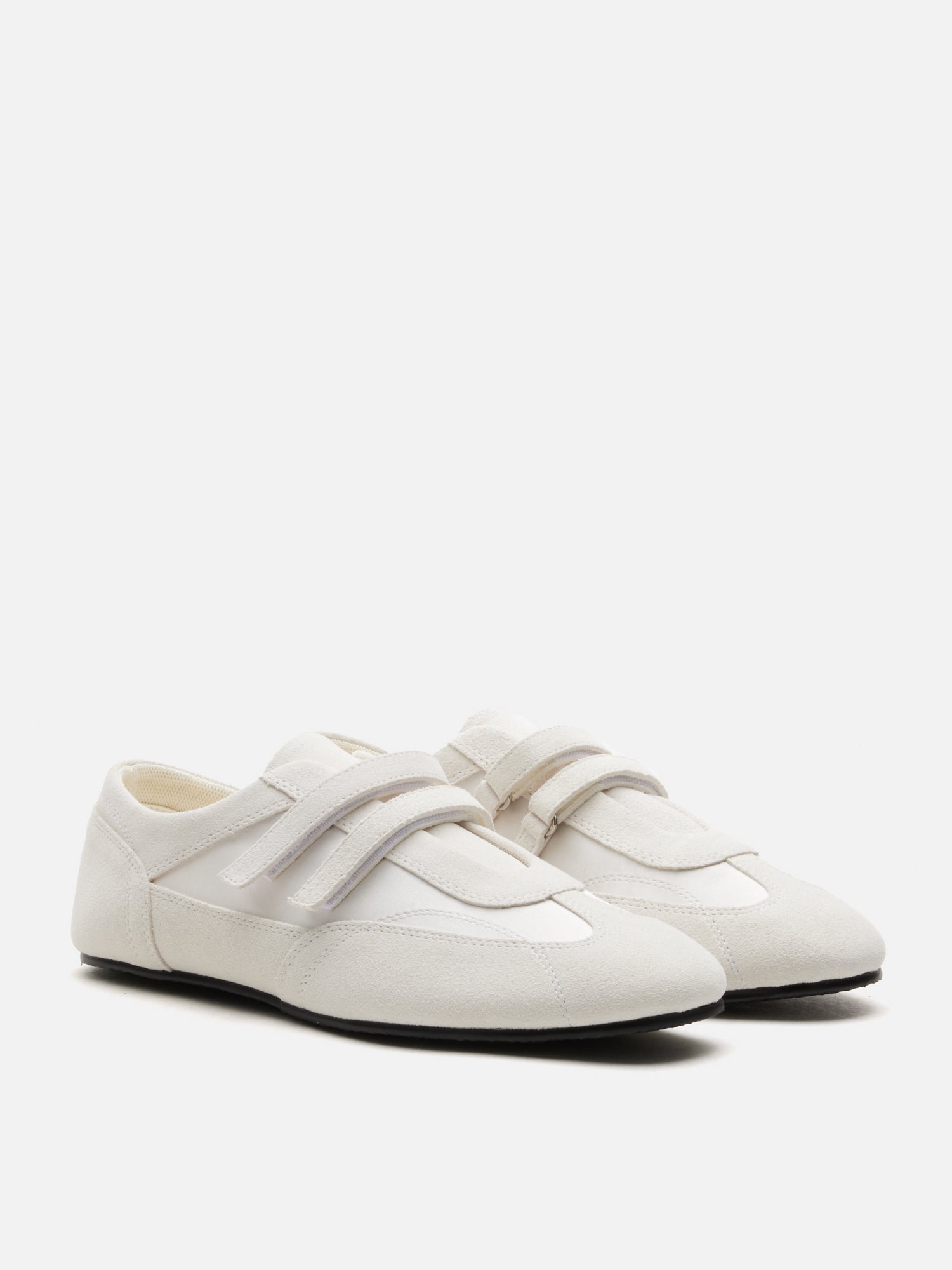 PAZZION, Noralyn Double Velcro Strap Sneakers, White