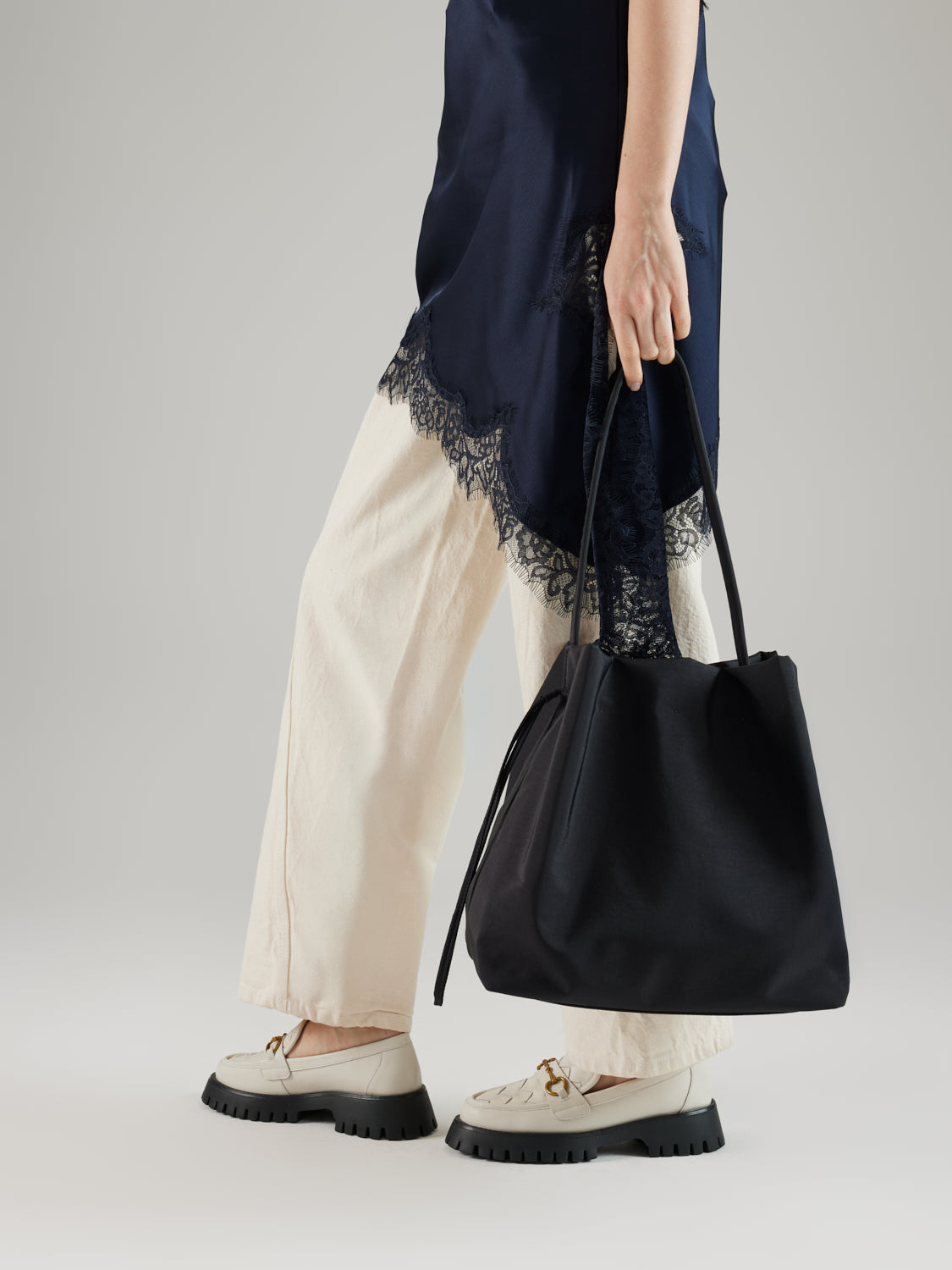 PAZZION, Norissea Drawstring Tote, Black