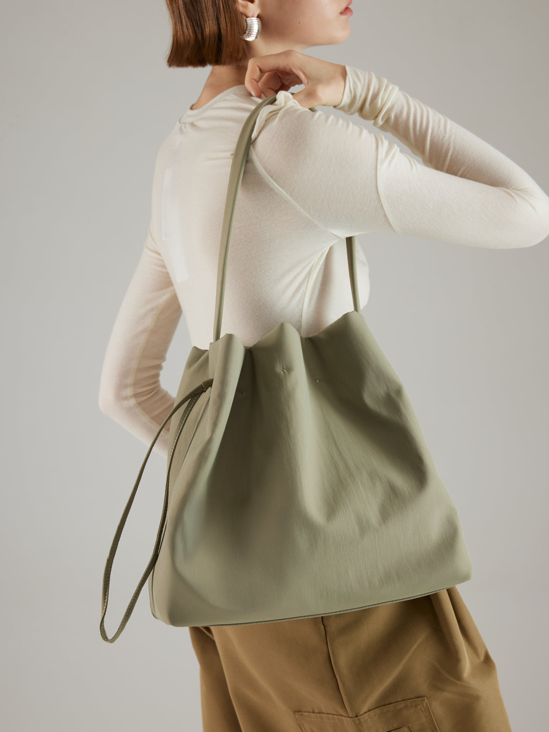 PAZZION, Norissea Drawstring Tote, Lightgreen