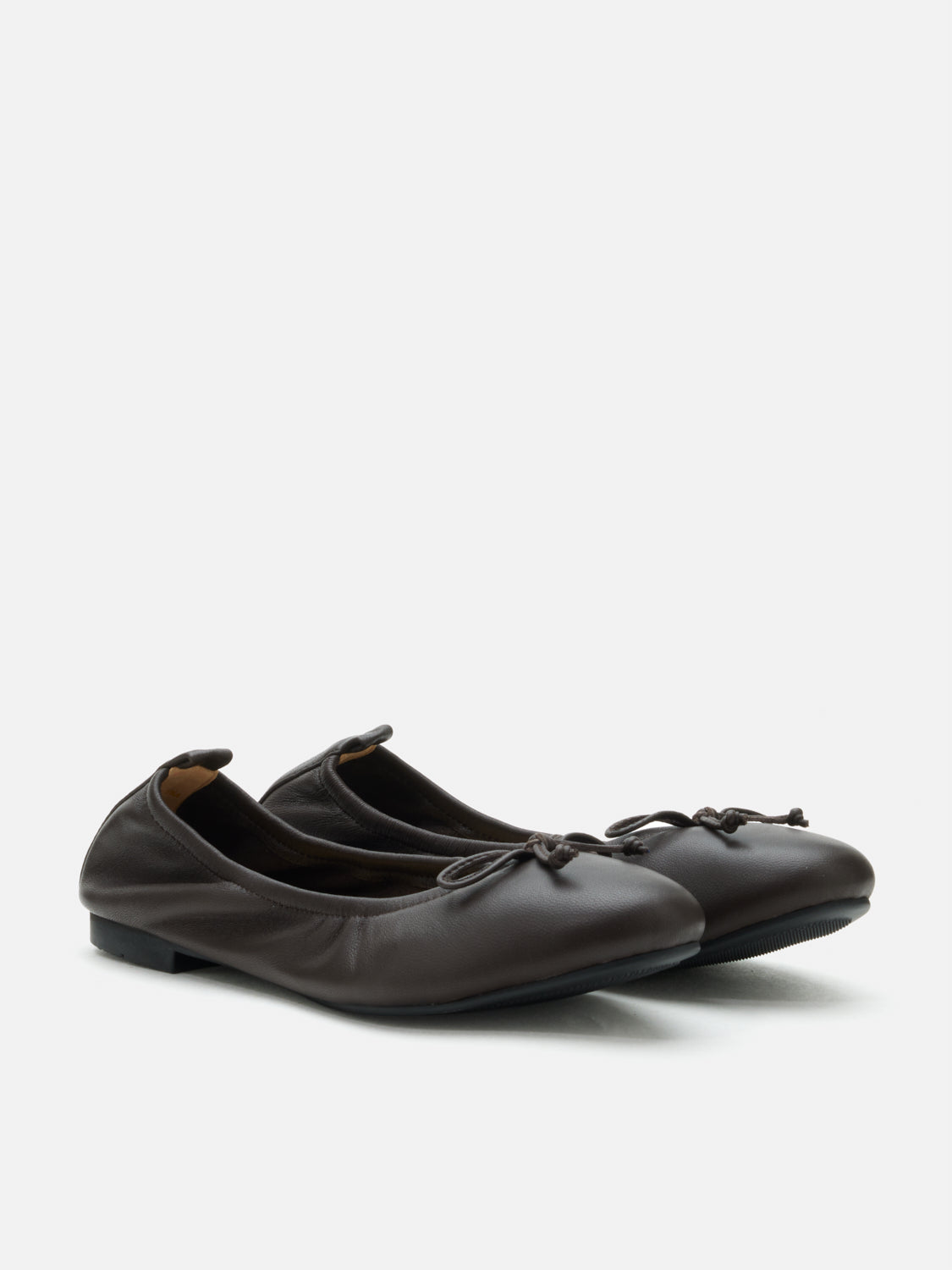 PAZZION, Nova Bow Covered Flats, Darkbrown