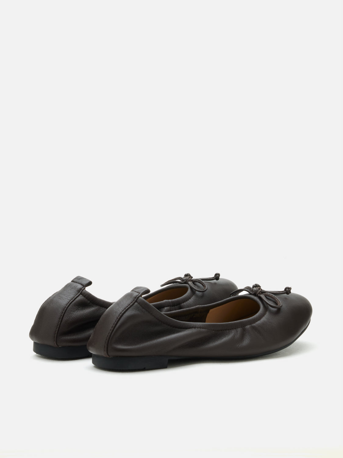PAZZION, Nova Bow Covered Flats, Darkbrown