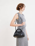 PAZZION, Octavia Ruched Bag, Black