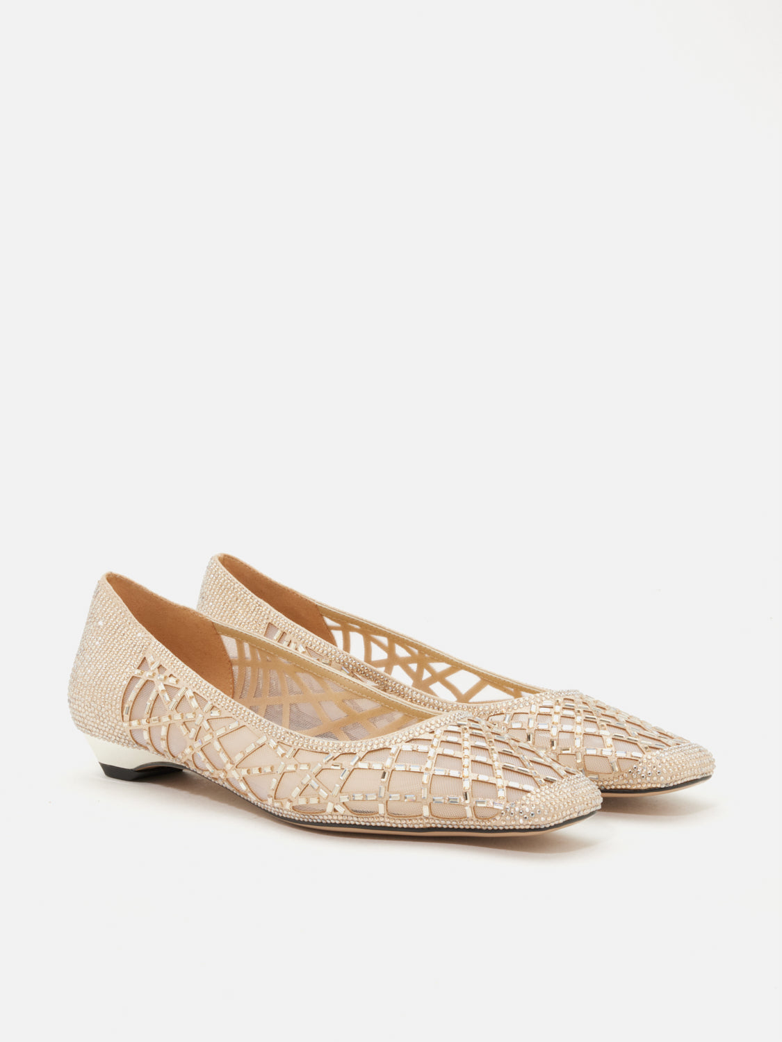 PAZZION, Olympia Crystal Embellished Heels, Gold