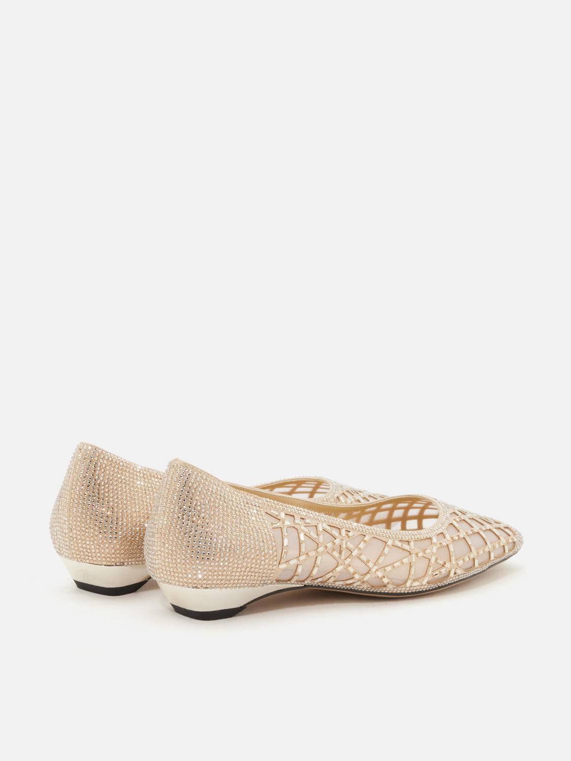 PAZZION, Olympia Crystal Embellished Heels, Gold