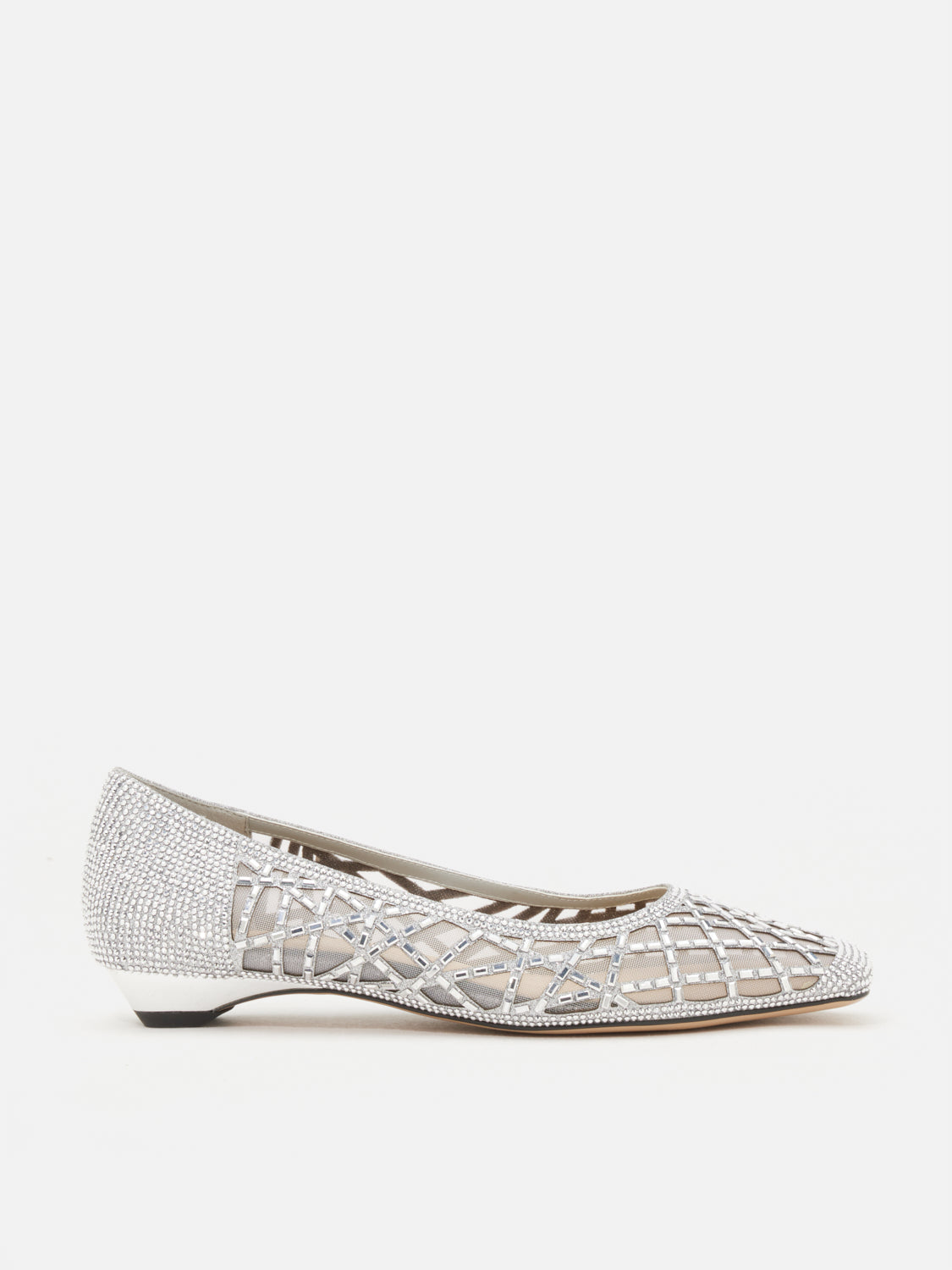 PAZZION, Olympia Crystal Embellished Heels, Silver
