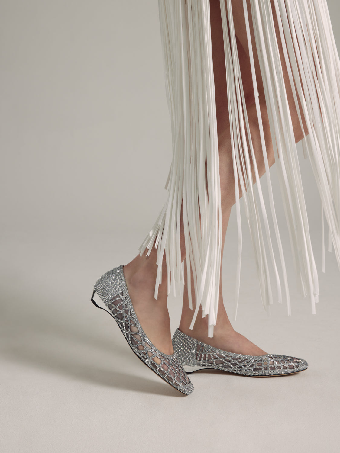 PAZZION, Olympia Crystal Embellished Heels, Silver