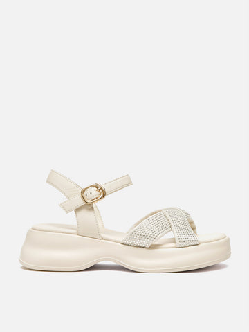 Olyvienne Crystal Embellished Platform Sandals