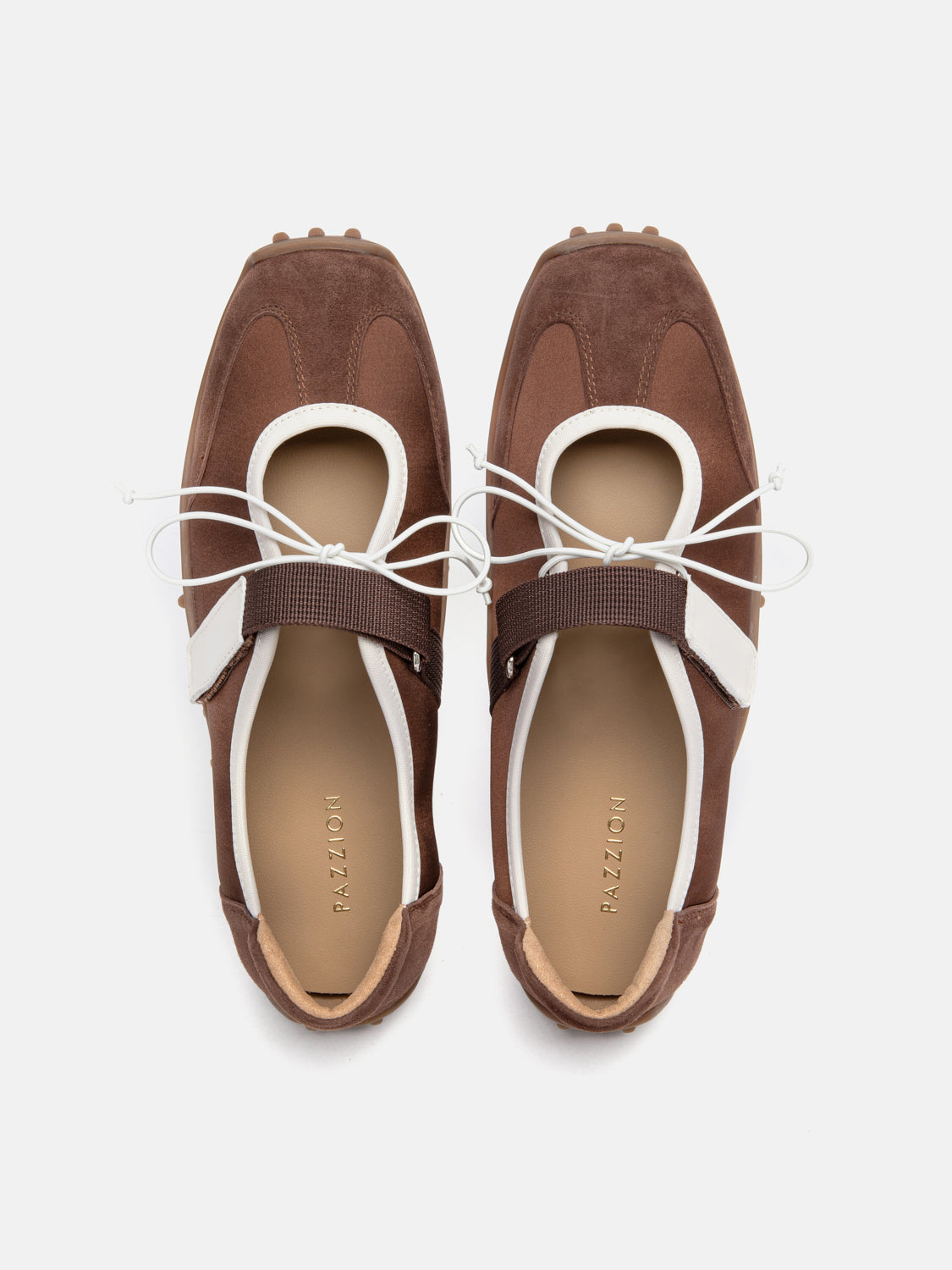 PAZZION, Oravienne Bow-Tied Velcro Sneakers, Brown