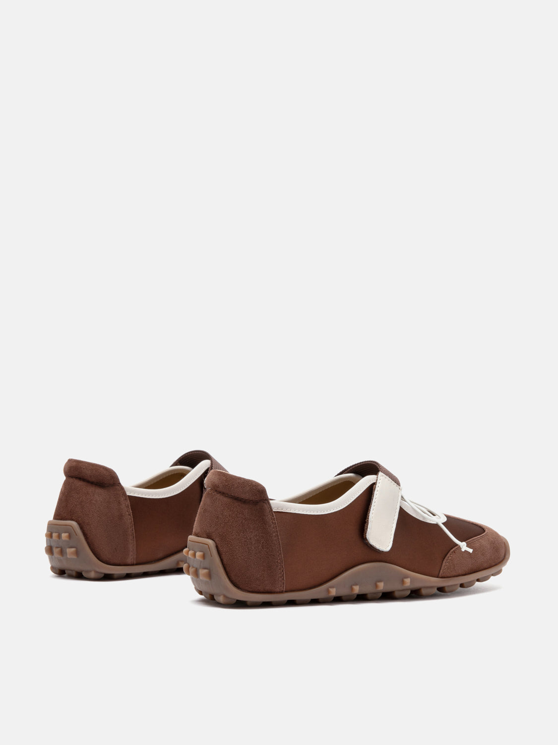 PAZZION, Oravienne Bow-Tied Velcro Sneakers, Brown