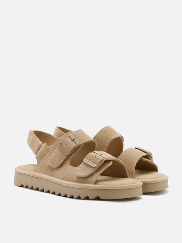 Oriolle Suede Platform Slingback Sandals