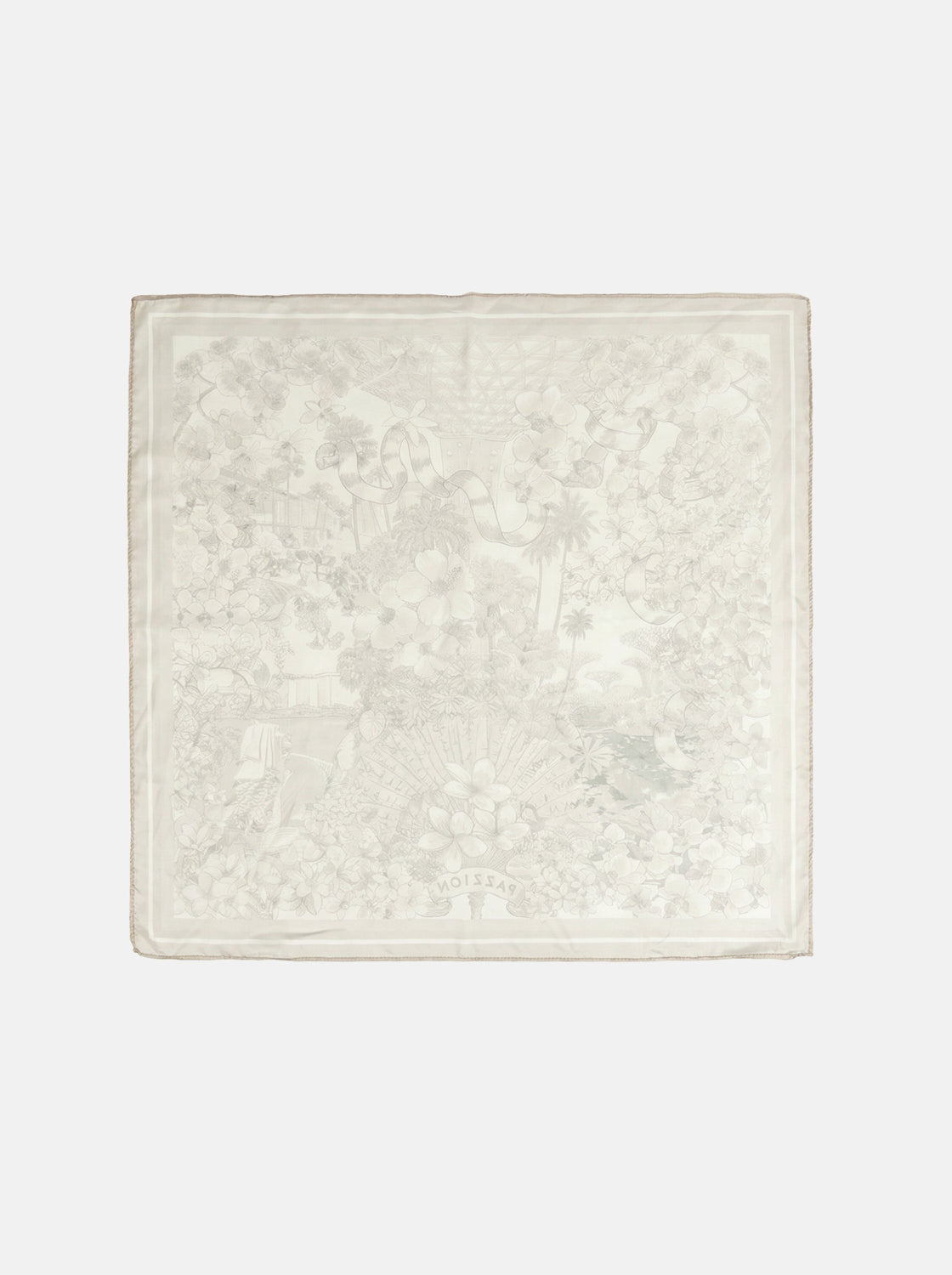 PAZZION, PAZZION X Jude Chan "City in Bloom" Scarf, Khaki