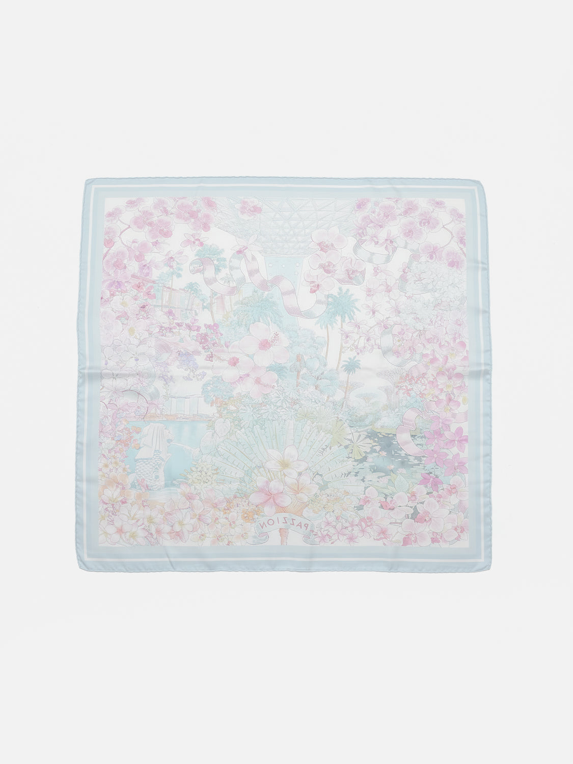 PAZZION, PAZZION X Jude Chan "City in Bloom" Scarf, Lightblue